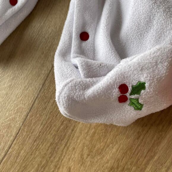 Carter's White & Red Footie Pajamas My First Christmas 3 Months Baby Vintage 90s - Picture 4 of 6